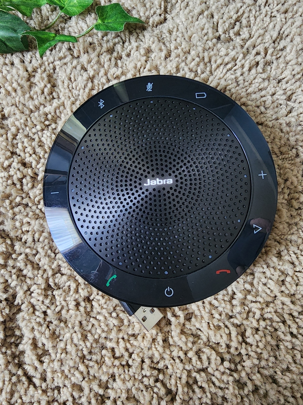 Jabra Black Portable Bluetooth Speakerphone - Hands-Free Conference Speaker